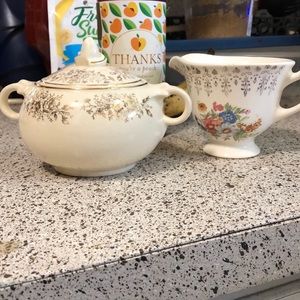 Closet Cleanout Sugar bowl & creamer Both Vintage